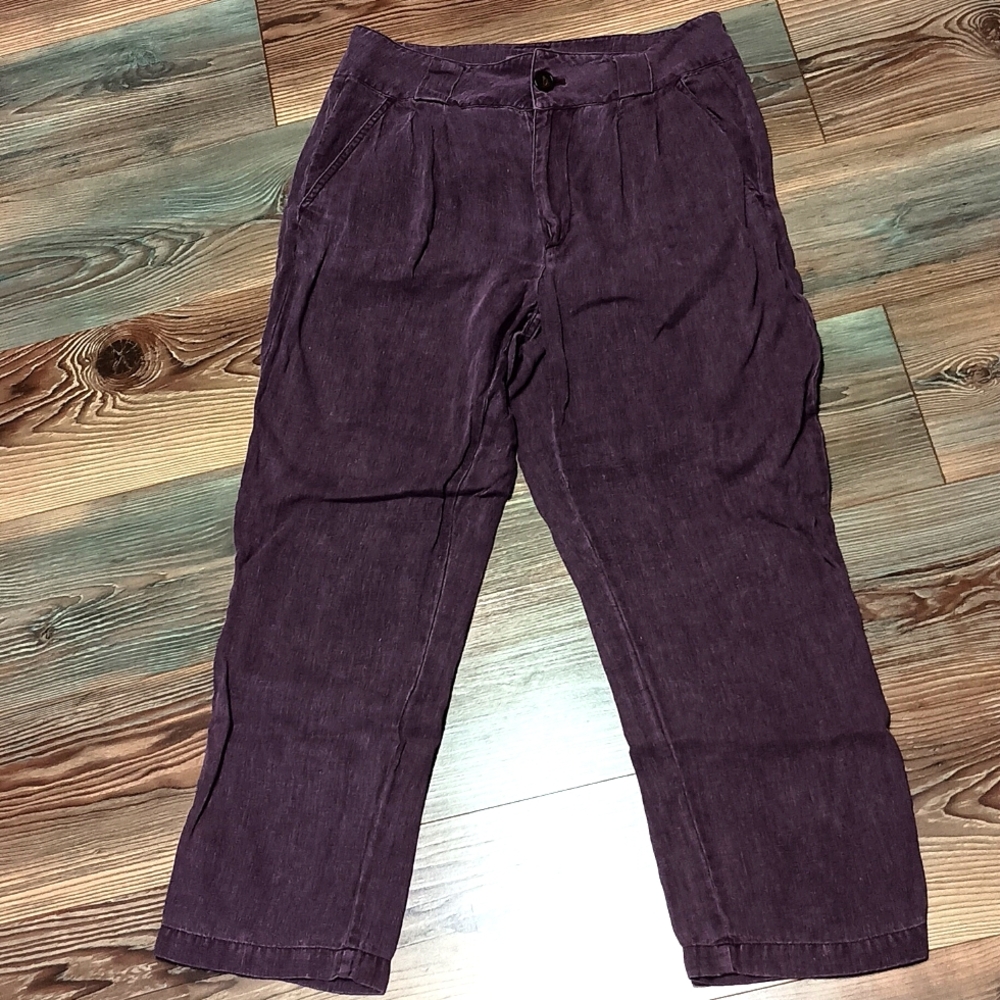 Sundance 100% Linen Purple Pants. Sz 10P.